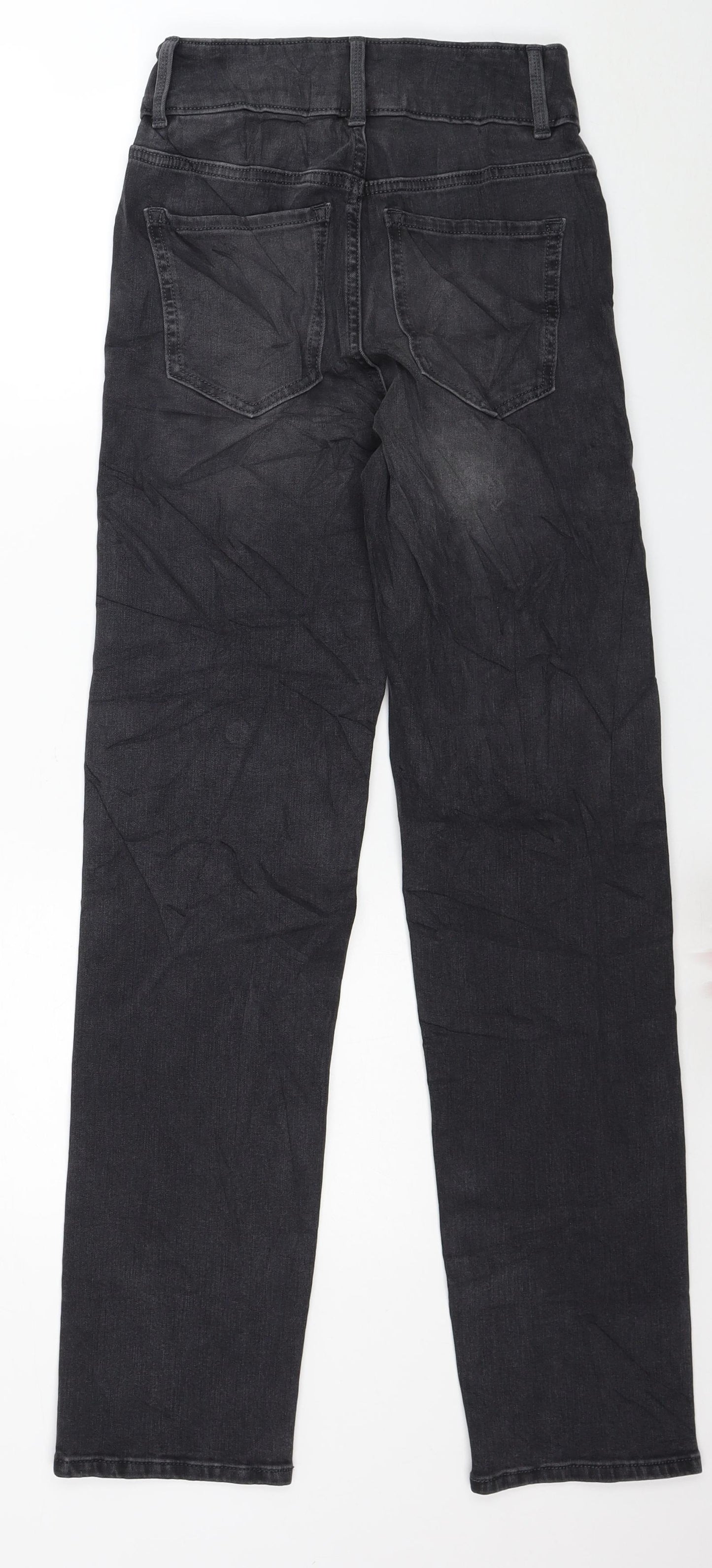 Marks and Spencer Womens Black Cotton Skinny Jeans Size 8 L30 in Regular Button - Sculpt
