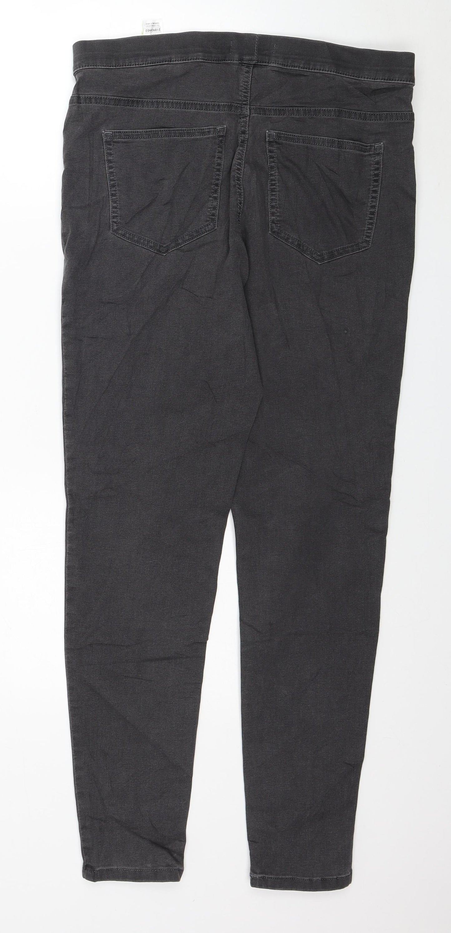 Marks and Spencer Womens Grey Cotton Jegging Jeans Size 14 L28 in Regular