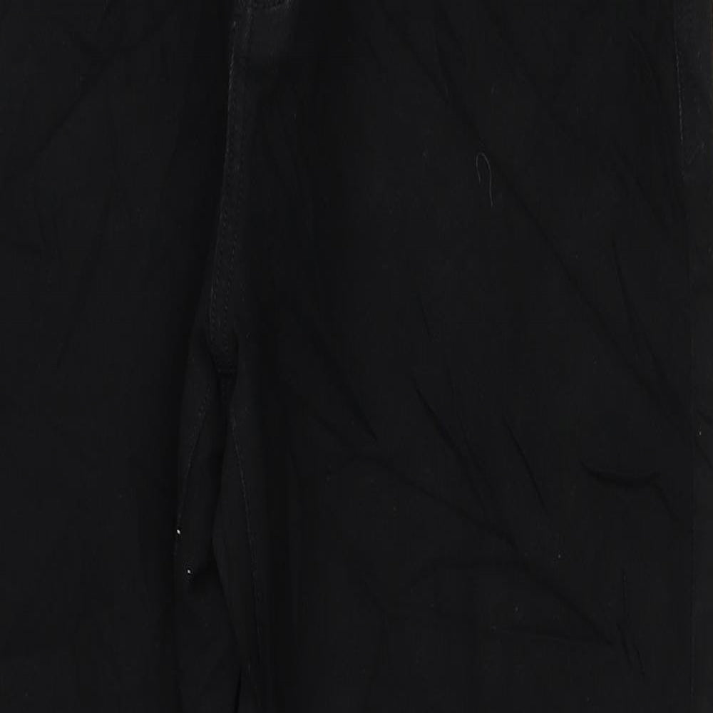 Marks and Spencer Mens Black Cotton Straight Jeans Size 32 in L31 in Regular Button