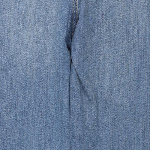 Marks and Spencer Womens Blue Cotton Skinny Jeans Size 10 L28 in Regular Button