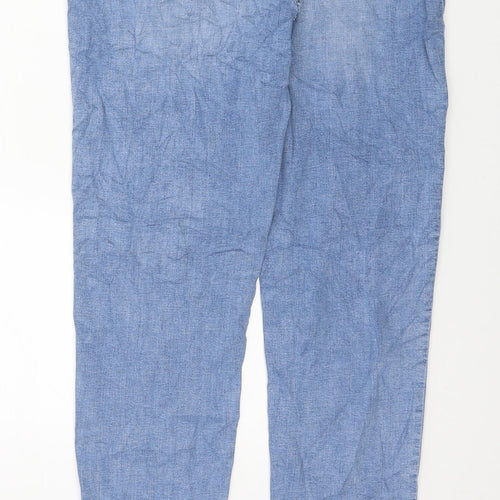 Per Una Womens Blue Lyocell Skinny Jeans Size 12 L28 in Regular Button