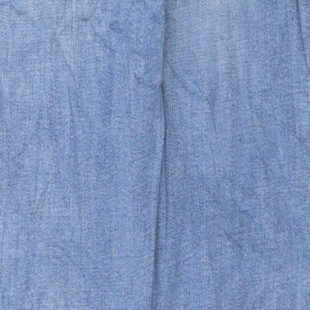 Per Una Womens Blue Lyocell Skinny Jeans Size 12 L28 in Regular Button