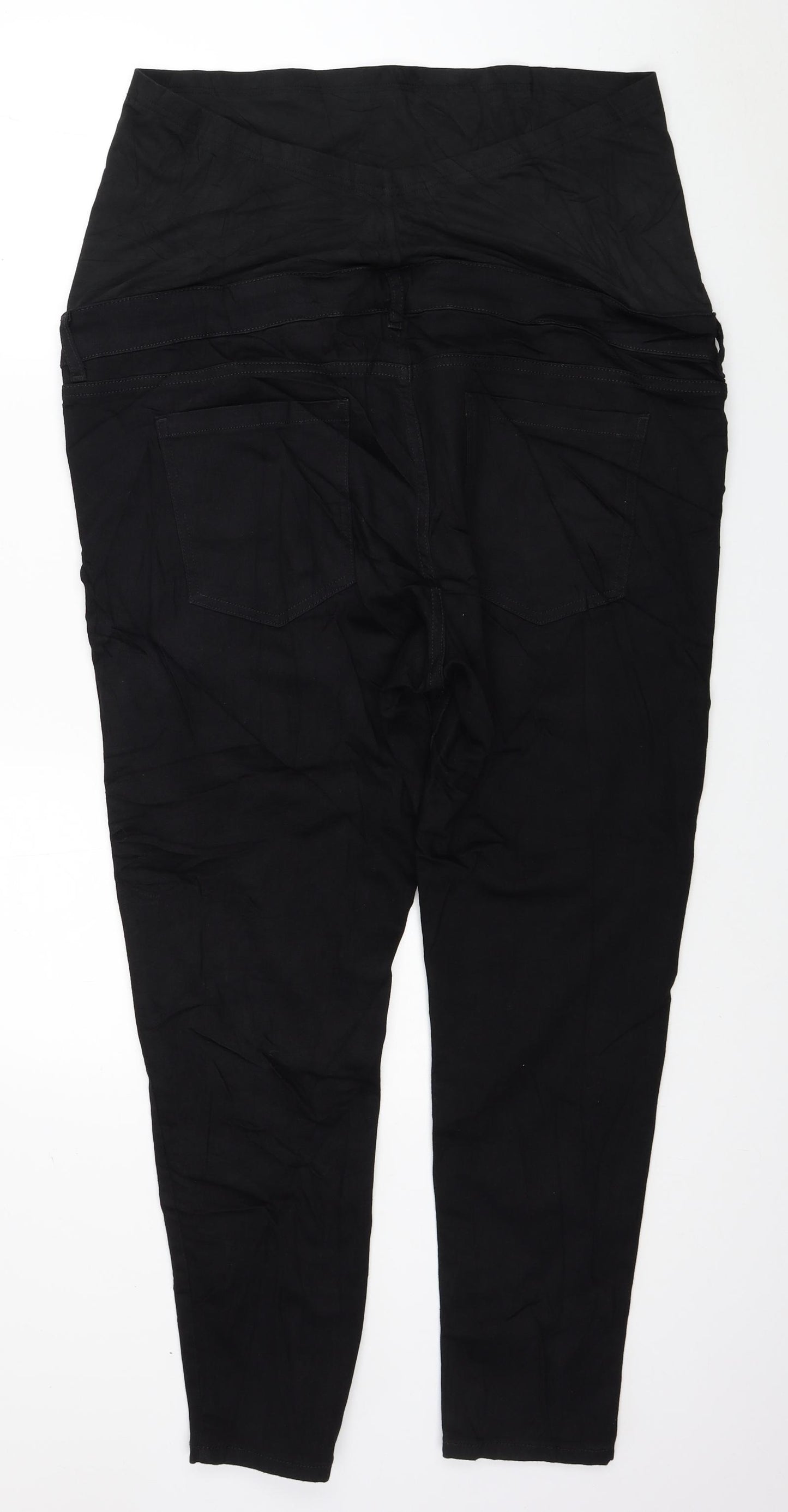 Marks and Spencer Womens Black Cotton Skinny Jeans Size 20 L27 in Regular Button