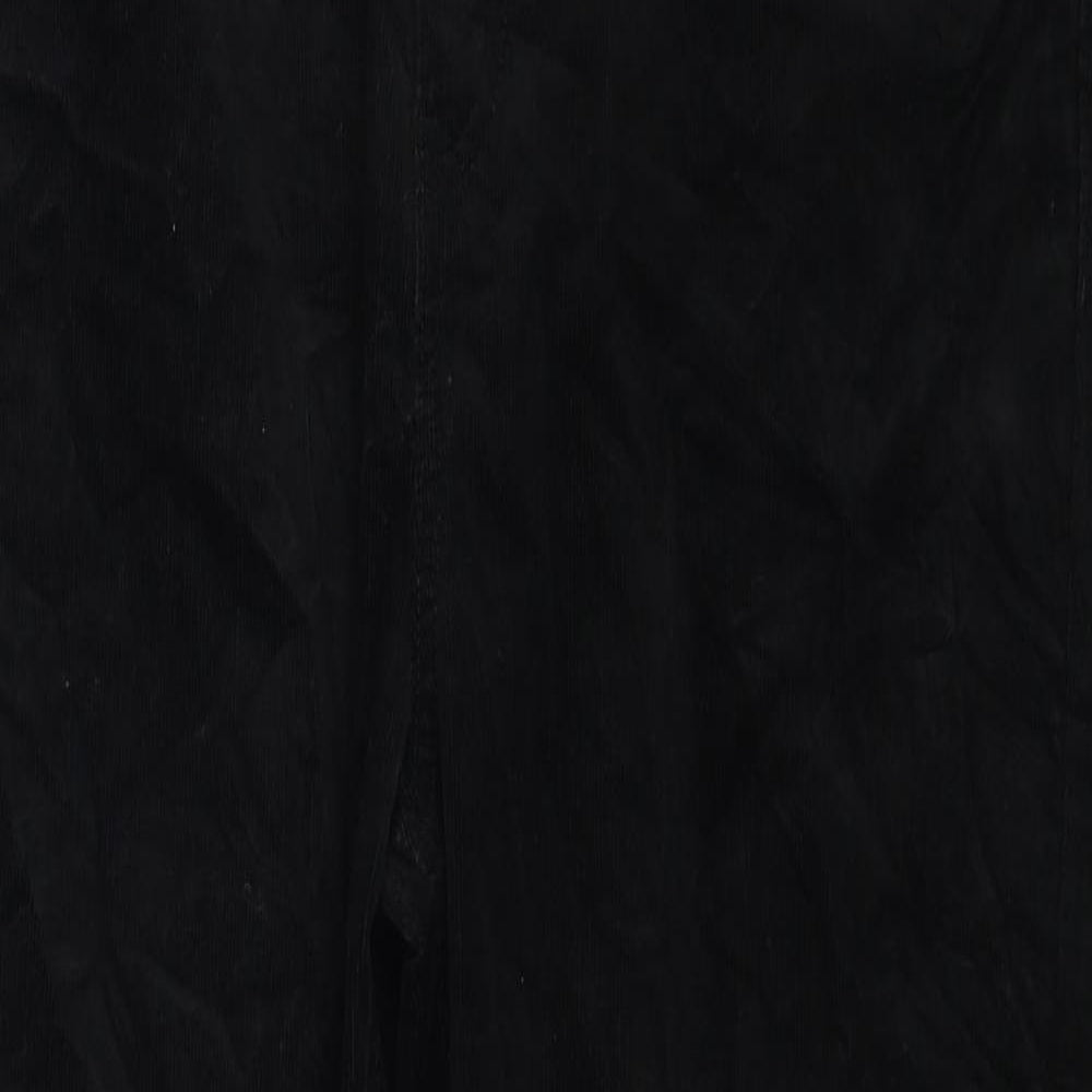 Marks and Spencer Womens Black Cotton Straight Jeans Size 18 L29 in Regular Button