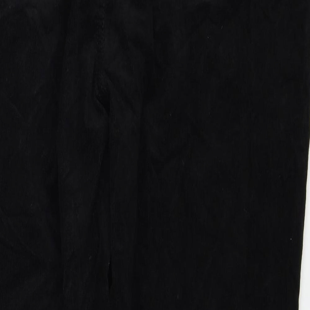 Marks and Spencer Womens Black Cotton Straight Jeans Size 18 L29 in Regular Button
