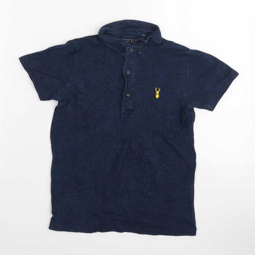 NEXT Boys Blue Cotton Basic Polo Size 9 Years Collared Button