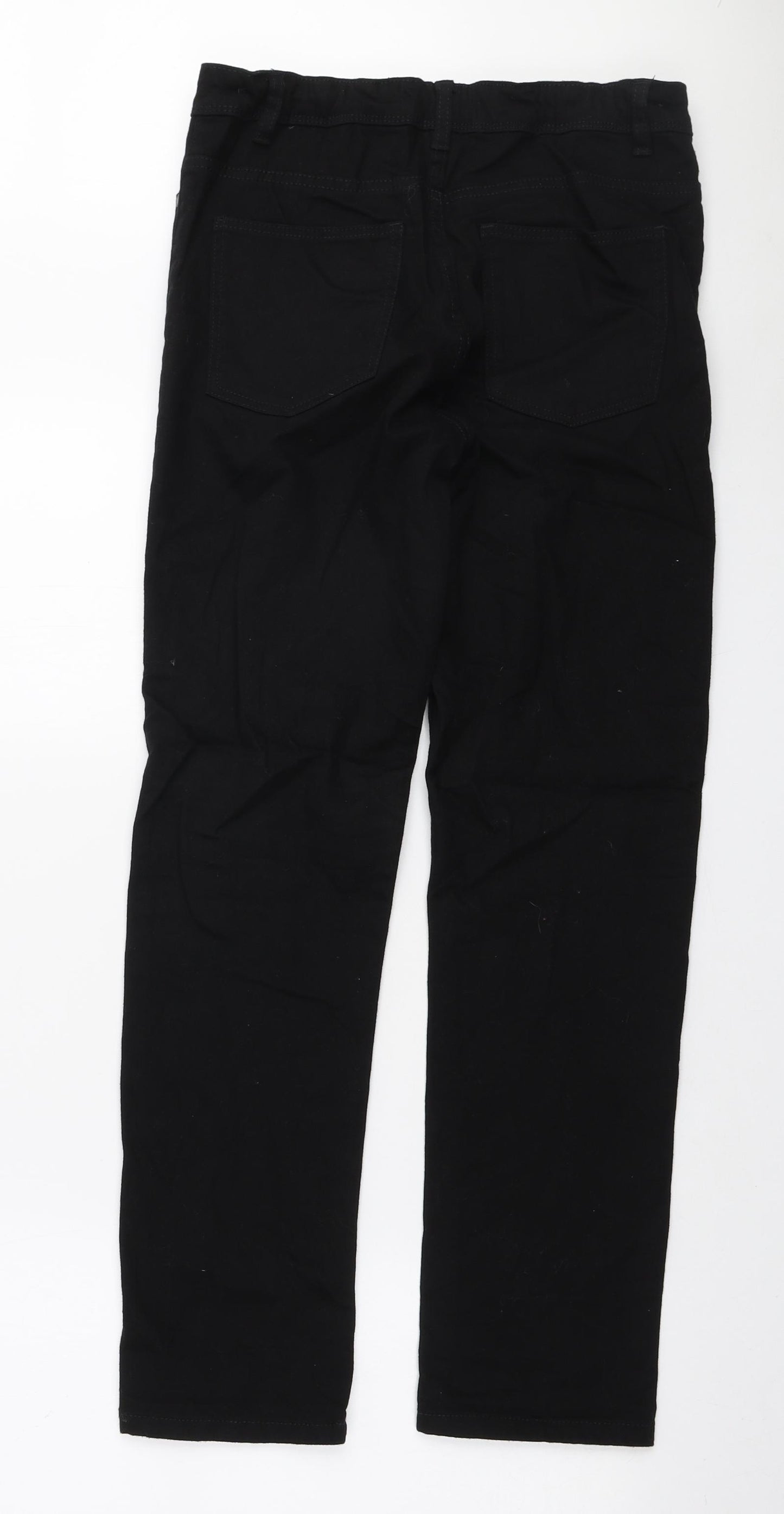 NEXT Boys Black Cotton Straight Jeans Size 13 Years Regular Zip