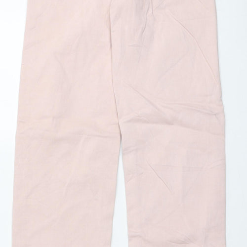 Marks and Spencer Womens Pink Viscose Straight Jeans Size 6 L31 in Regular Zip