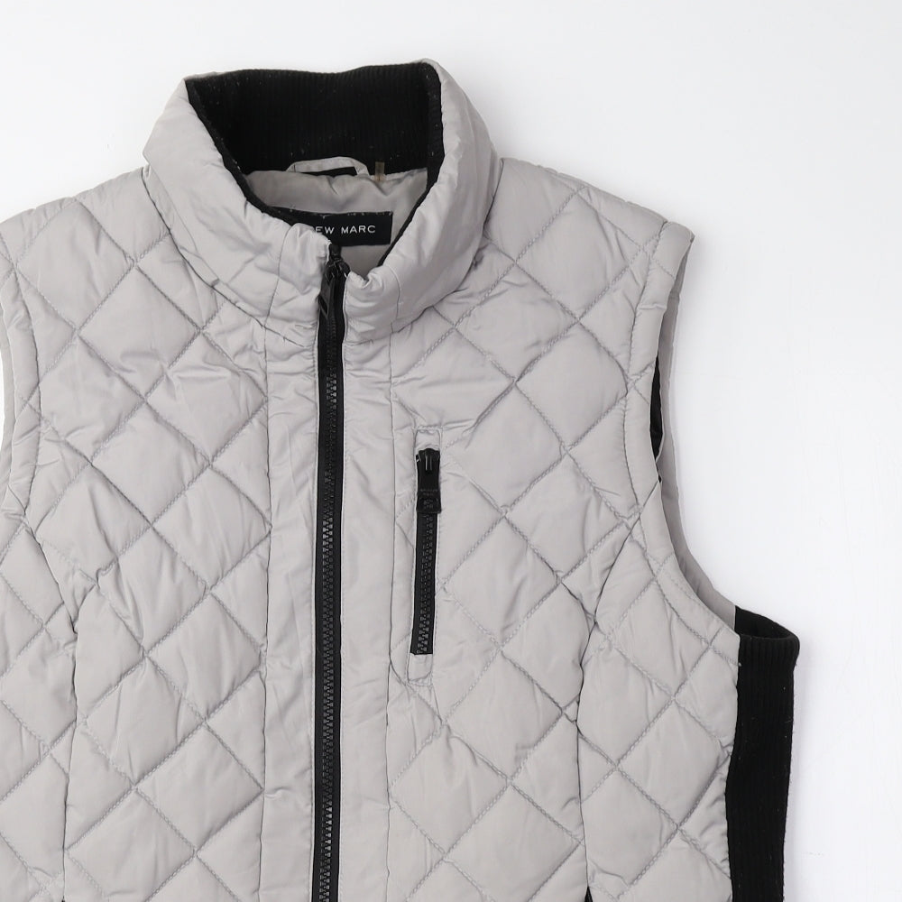 Andrew Marc Womens Grey Gilet Jacket Size L Zip