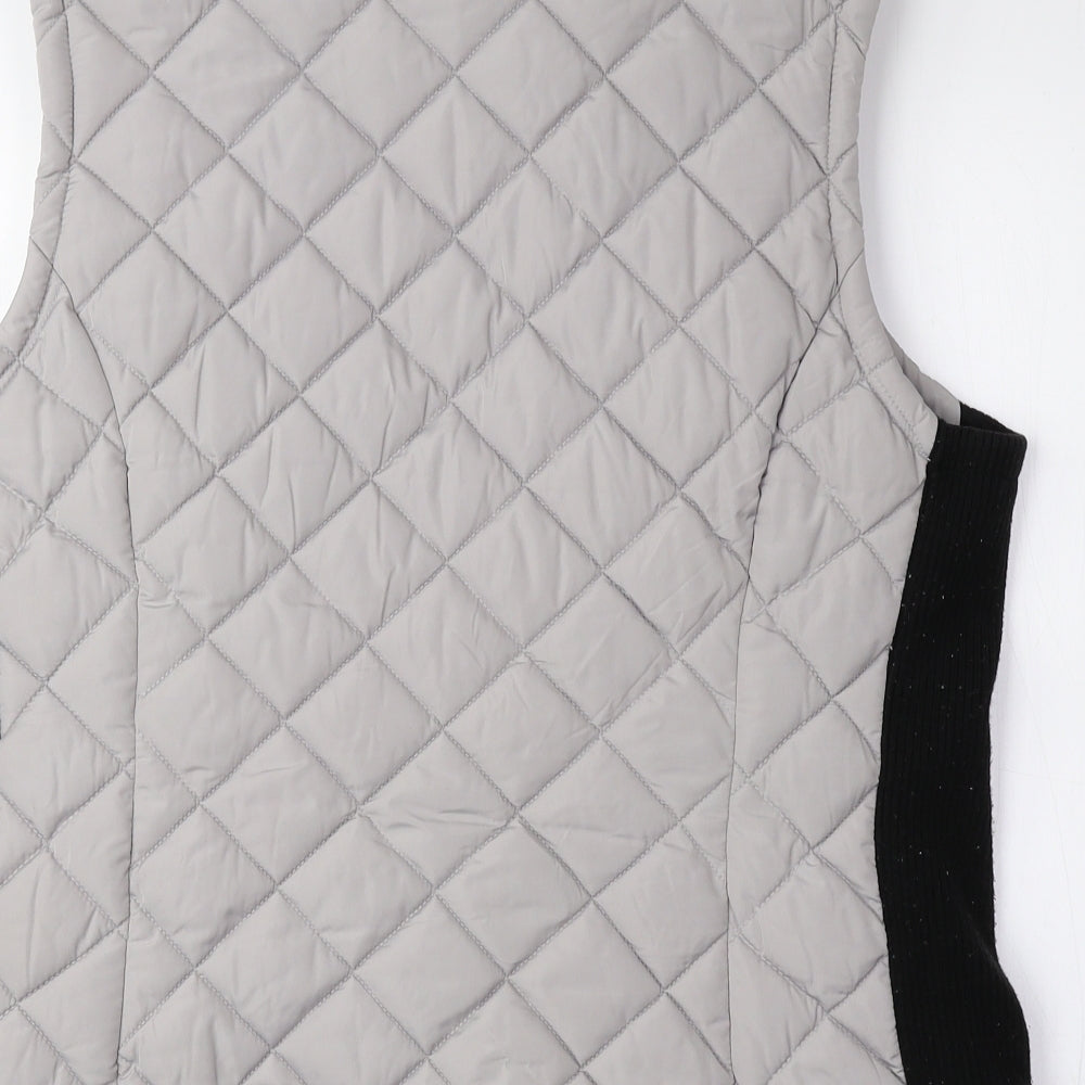Andrew Marc Womens Grey Gilet Jacket Size L Zip