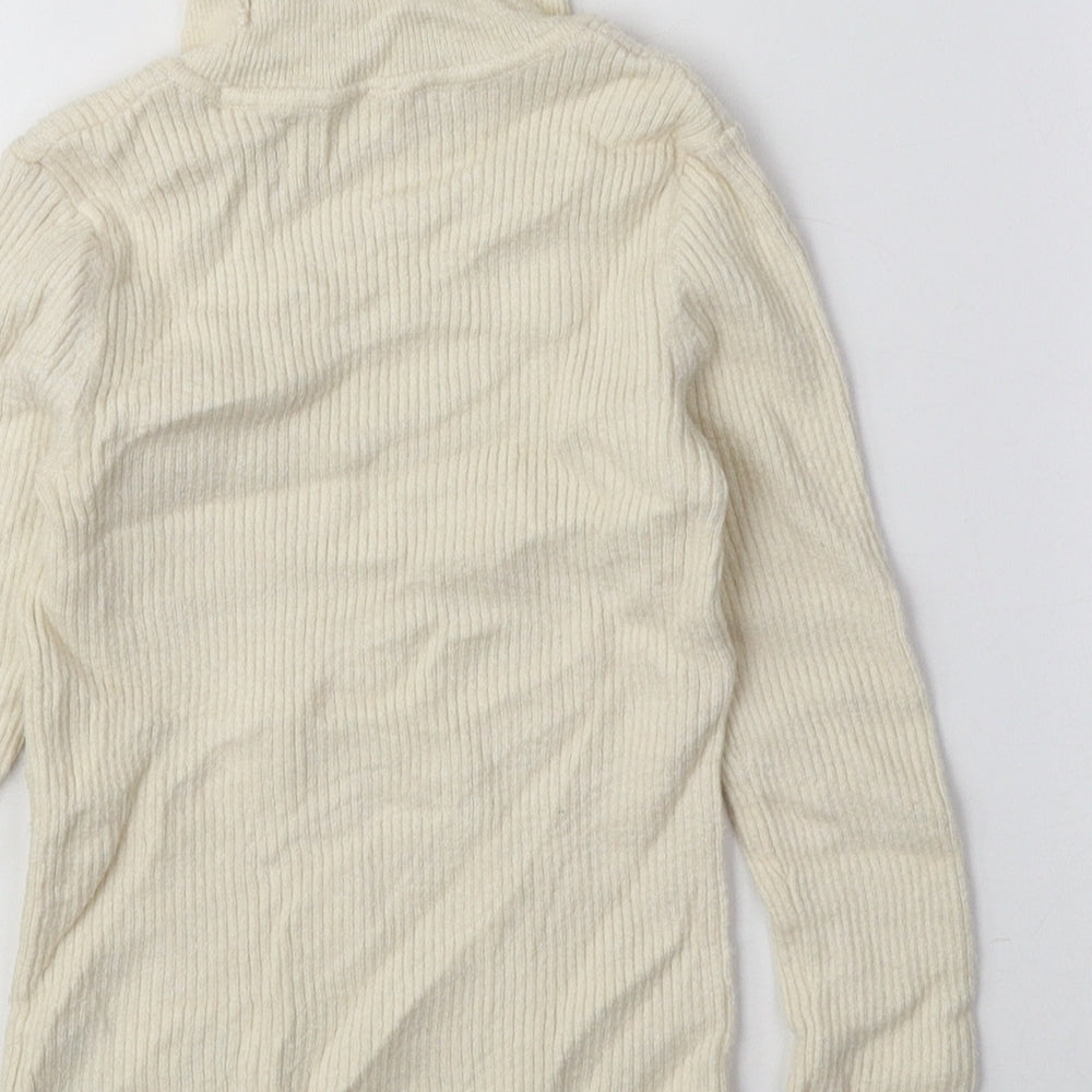 George Girls Yellow High Neck Viscose Pullover Jumper Size 2-3 Years Pullover - Ribbed