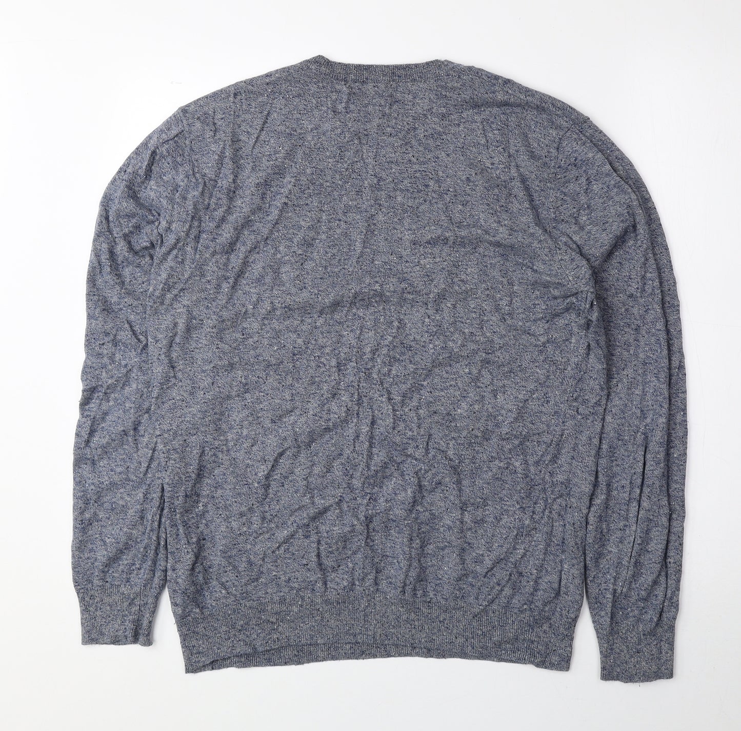 Jack Wills Womens Blue Round Neck 100% Cotton Pullover Jumper Size L