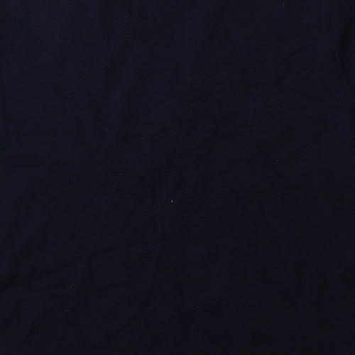 EWM Womens Blue Viscose Basic Blouse Size M V-Neck