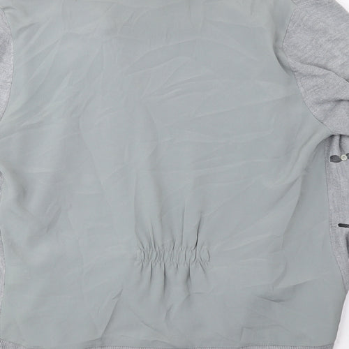 Per Una Womens Grey V-Neck Acrylic Cardigan Jumper Size 14