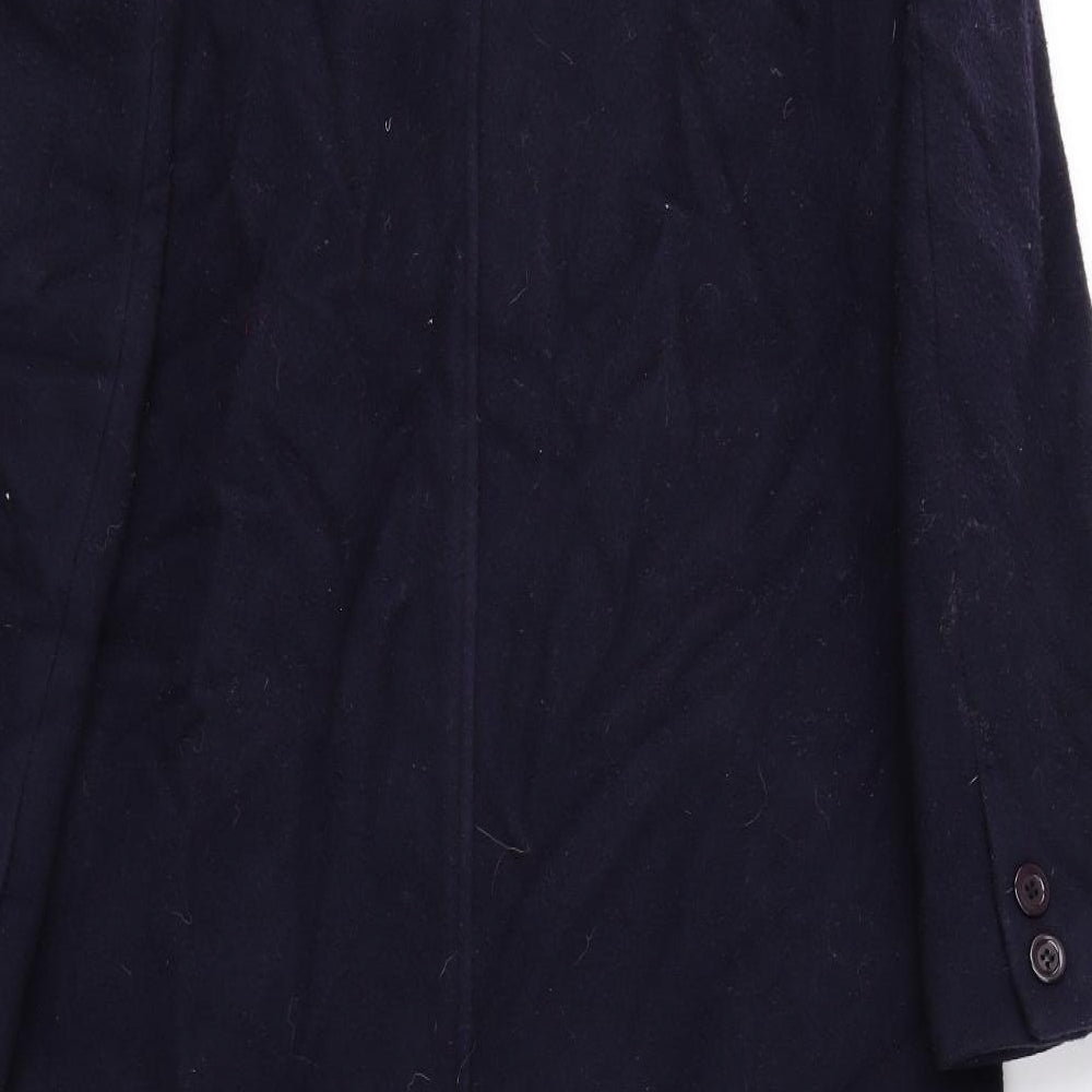 C&A Womens Blue Pea Coat Coat Size 14 Button