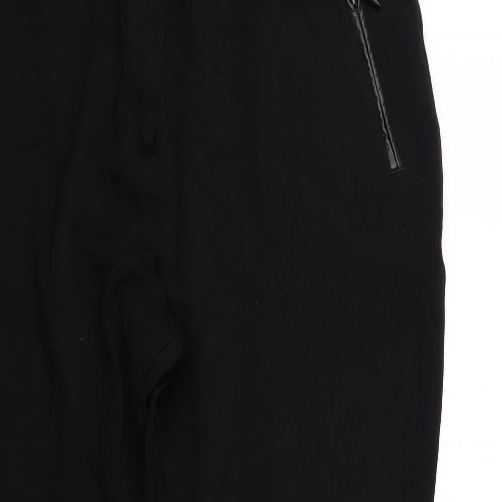 George Womens Black Viscose Trousers Size 18 L24.5 in Regular Zip