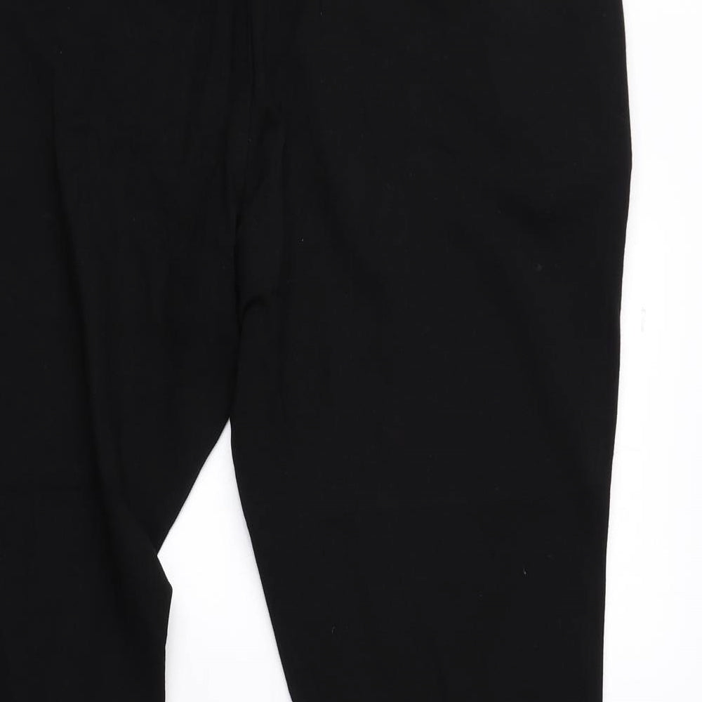 George Womens Black Viscose Trousers Size 18 L24.5 in Regular Zip