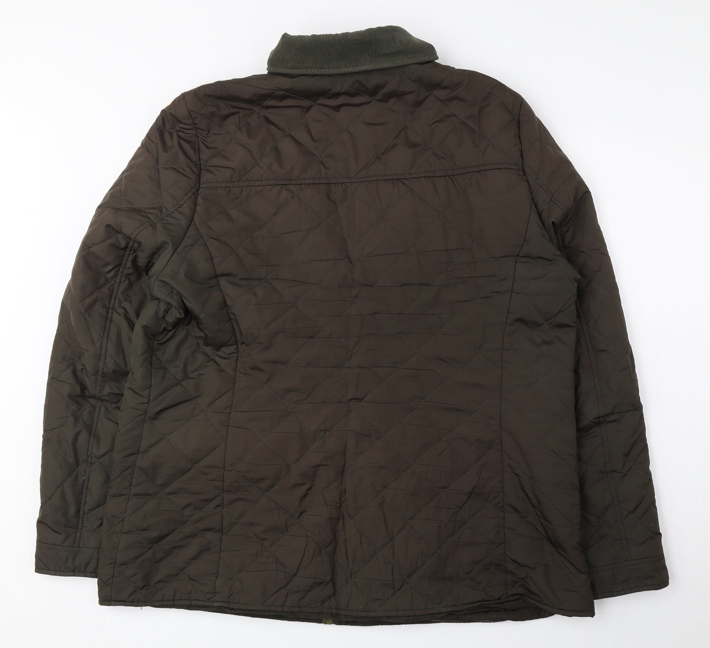 Dorothy Perkins Womens Green Quilted Coat Size 18 Snap