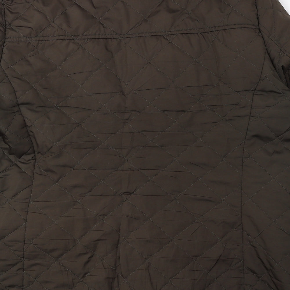 Dorothy Perkins Womens Green Quilted Coat Size 18 Snap