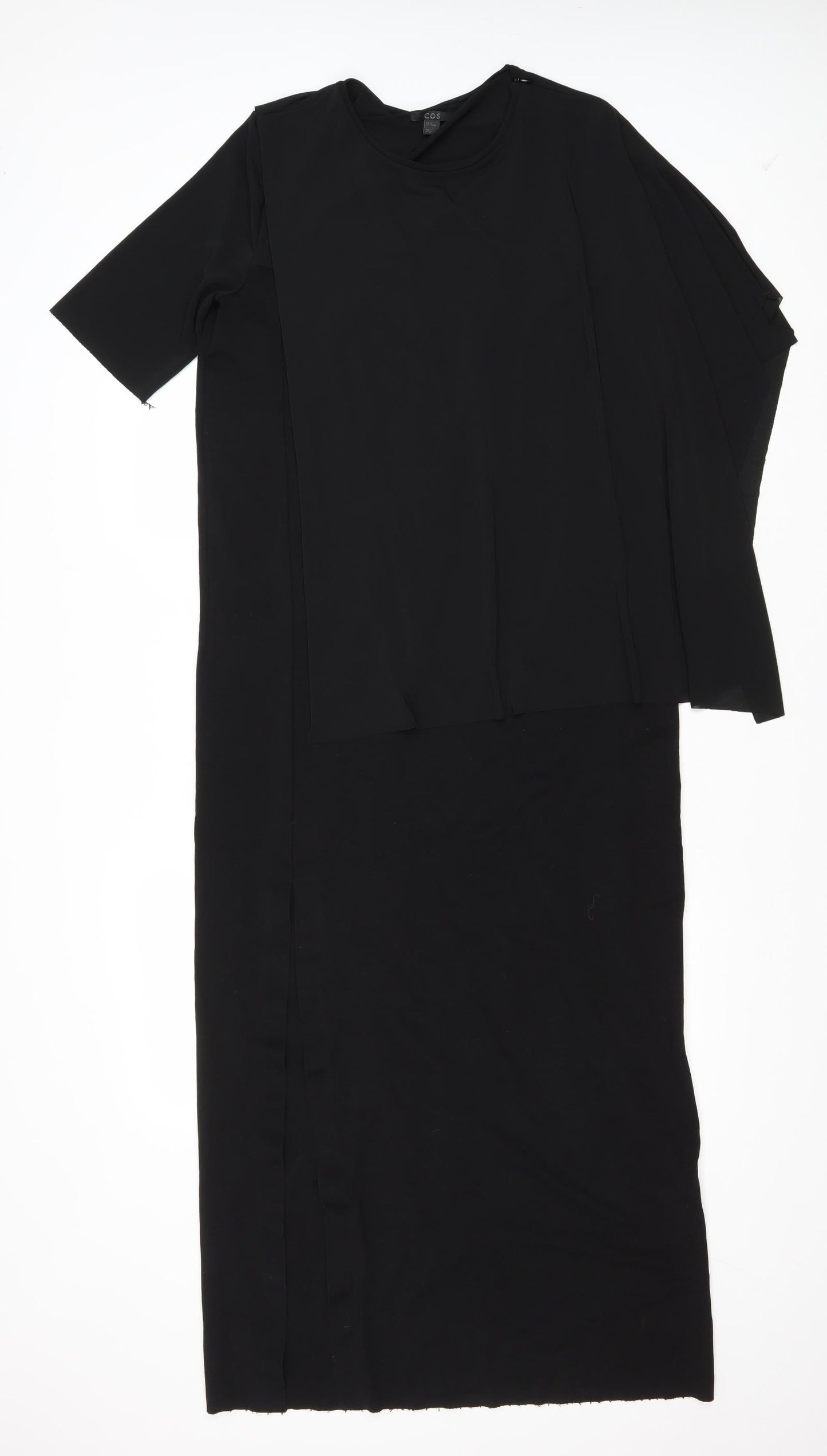 Collection of style Womens Black Polyester Sheath Size M Round Neck Zip