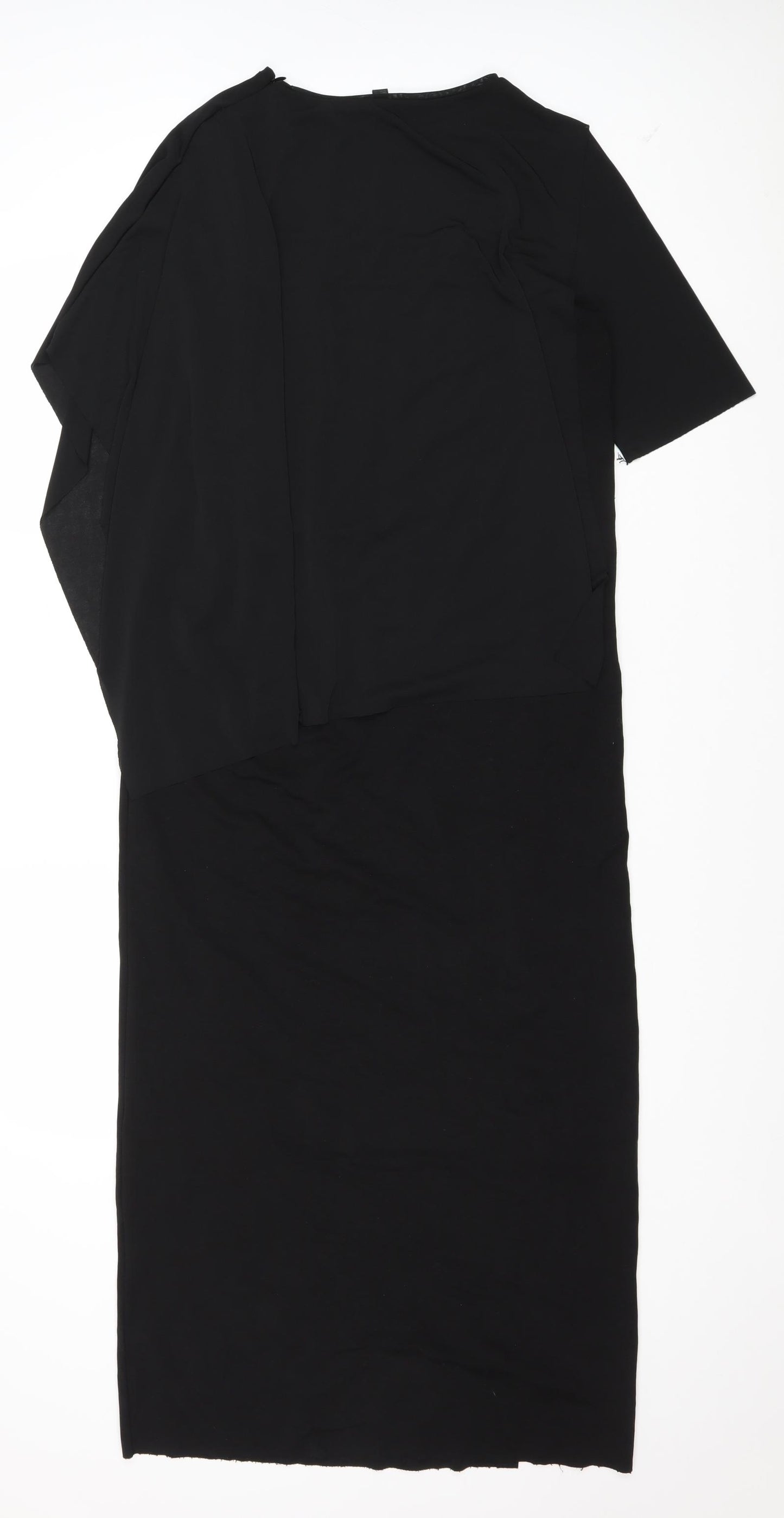 Collection of style Womens Black Polyester Sheath Size M Round Neck Zip