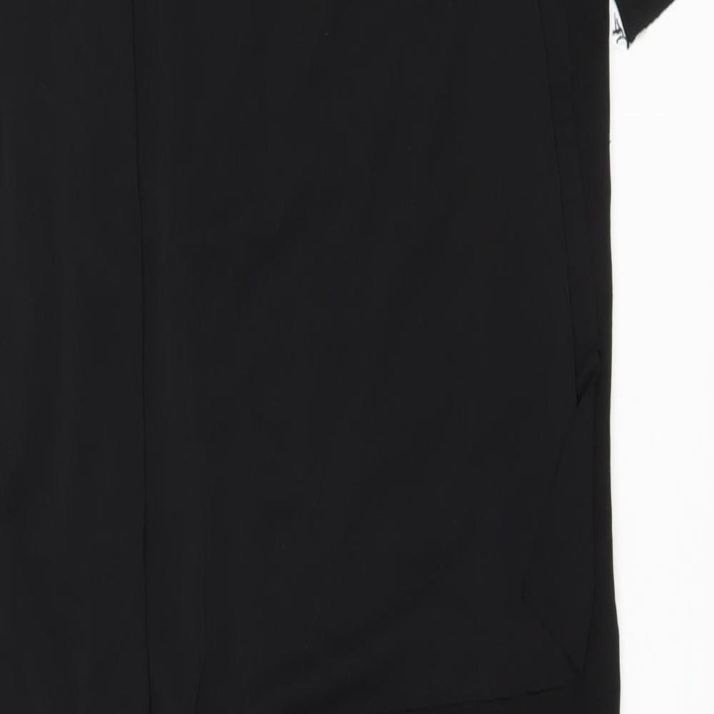 Collection of style Womens Black Polyester Sheath Size M Round Neck Zip