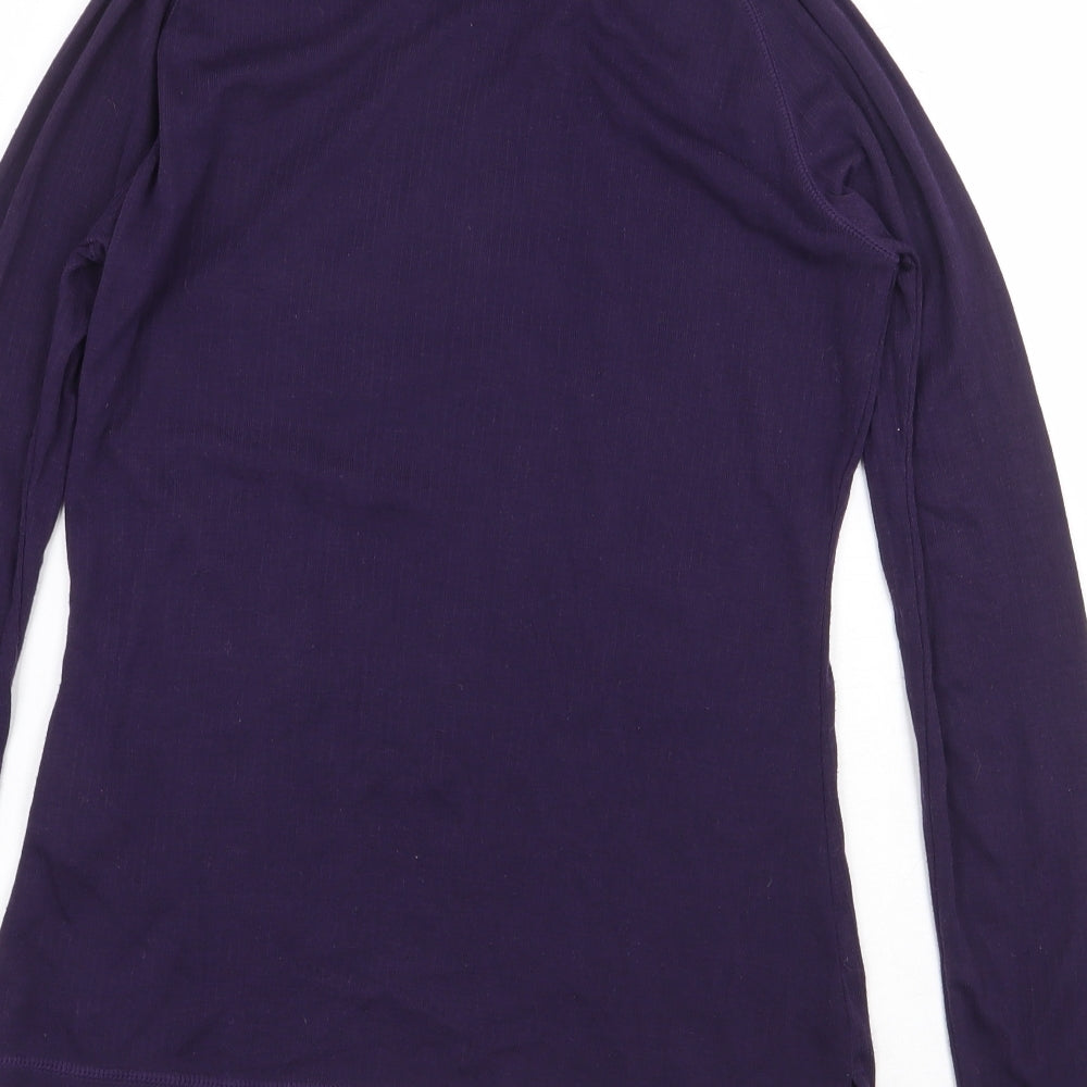 Mountain Warehouse Womens Purple Polyester Basic T-Shirt Size 10 Crew Neck