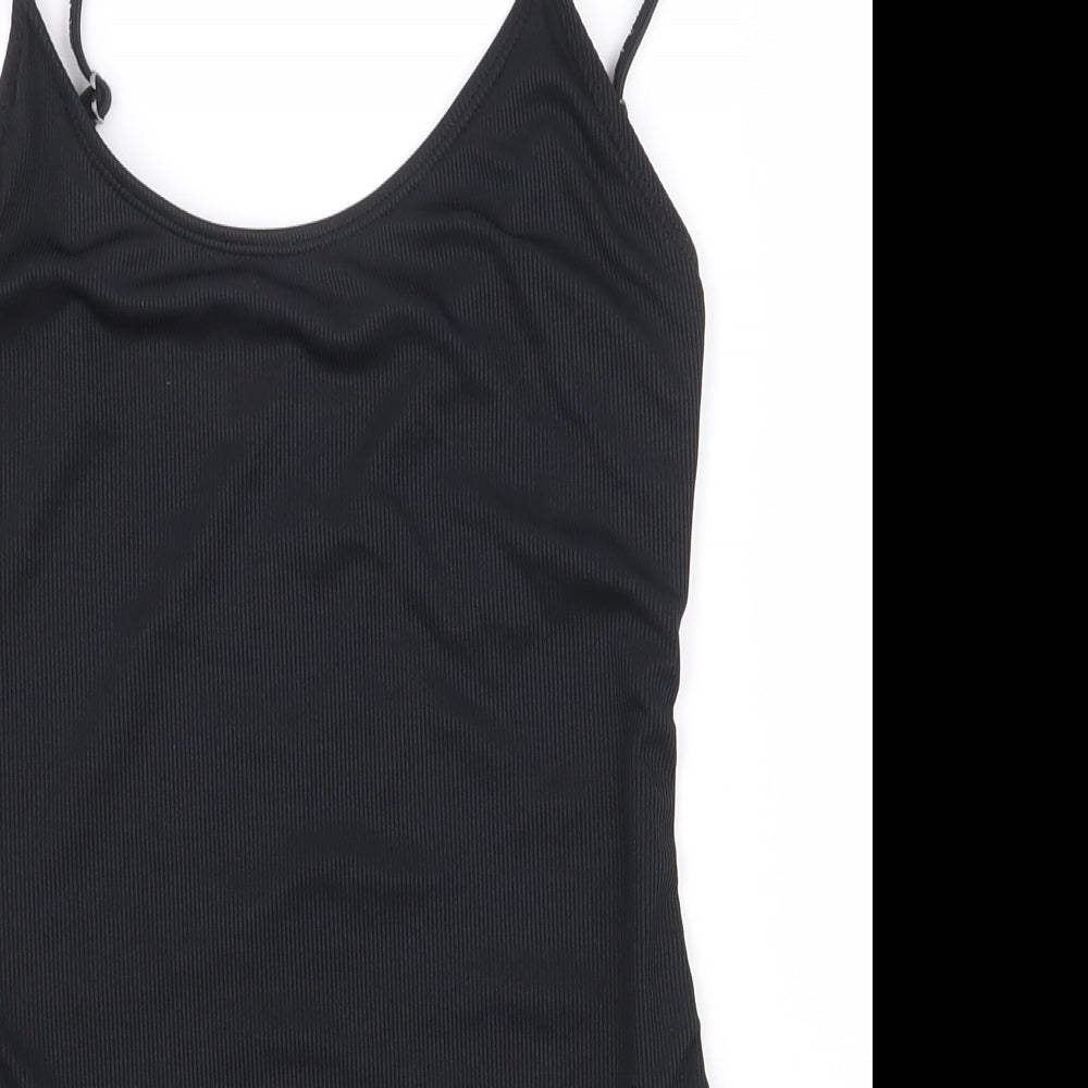 Primark Womens Black Polyester Bodysuit One-Piece Size 8 Snap