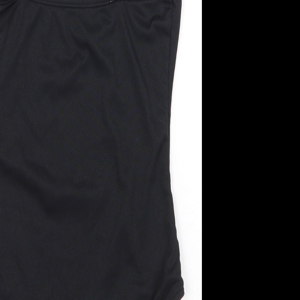 Primark Womens Black Polyester Bodysuit One-Piece Size 8 Snap