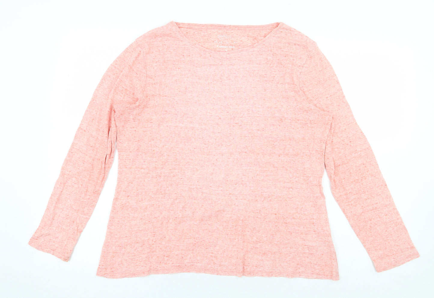 Papaya Womens Red Cotton Basic T-Shirt Size 18 Round Neck