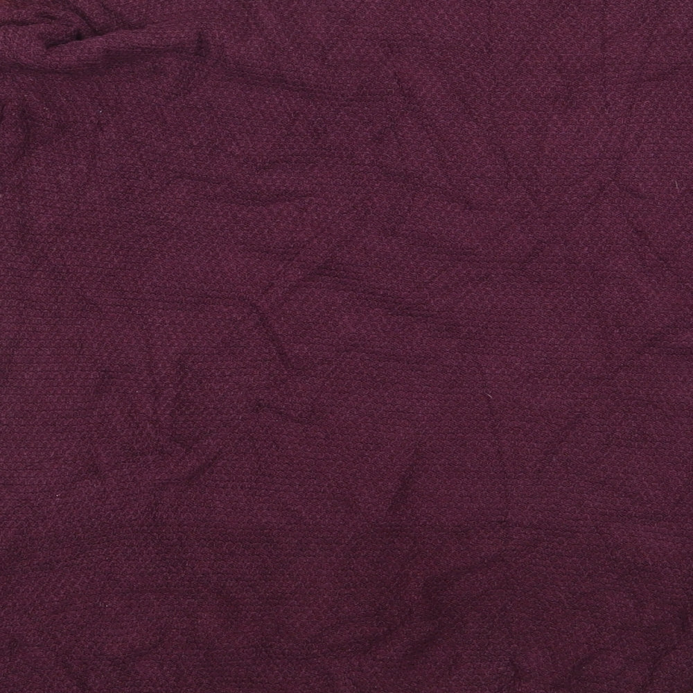 Warehouse Womens Purple Cotton Basic Blouse Size S Boat Neck