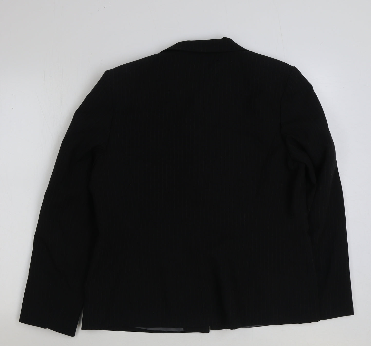 Dorothy Perkins Womens Black Striped Polyester Jacket Blazer Size 16