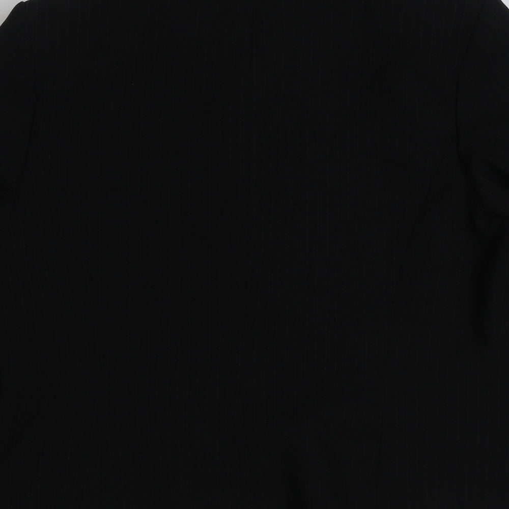 Dorothy Perkins Womens Black Striped Polyester Jacket Blazer Size 16