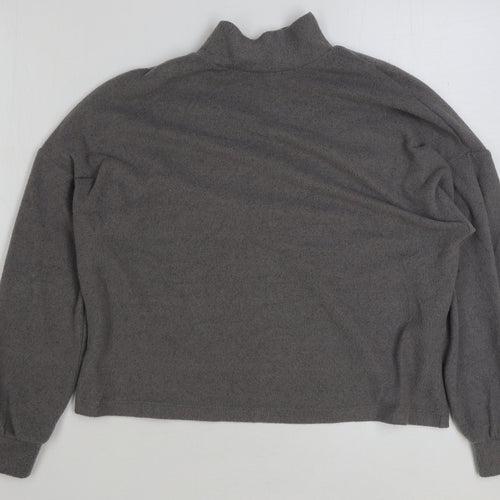 New Look Womens Grey Polyester Pullover Sweatshirt Size S Pullover