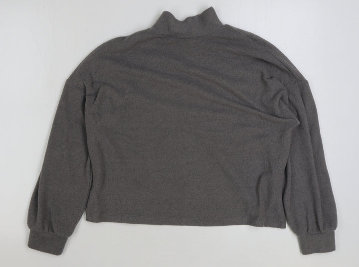 New Look Womens Grey Polyester Pullover Sweatshirt Size S Pullover