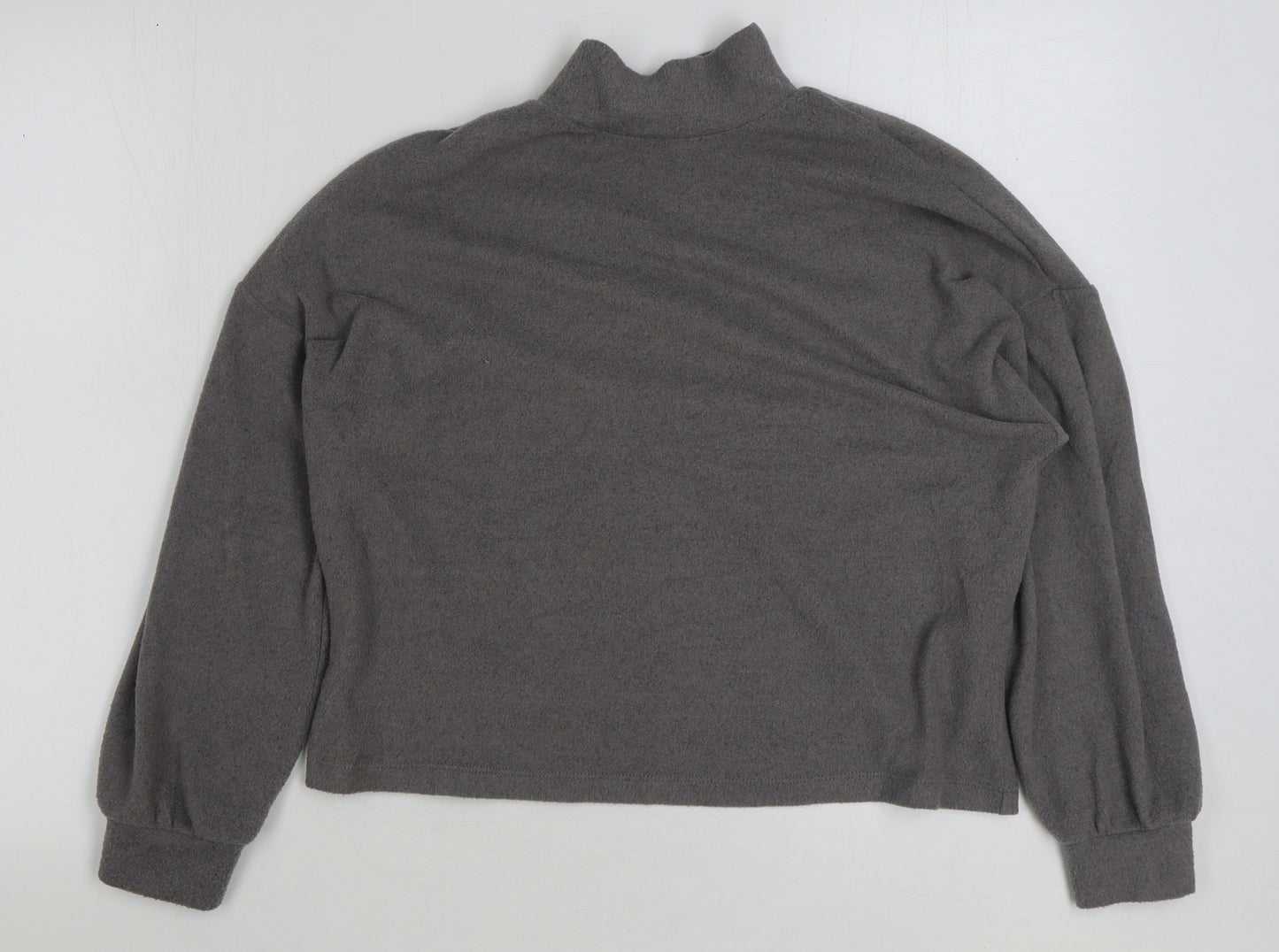 New Look Womens Grey Polyester Pullover Sweatshirt Size S Pullover