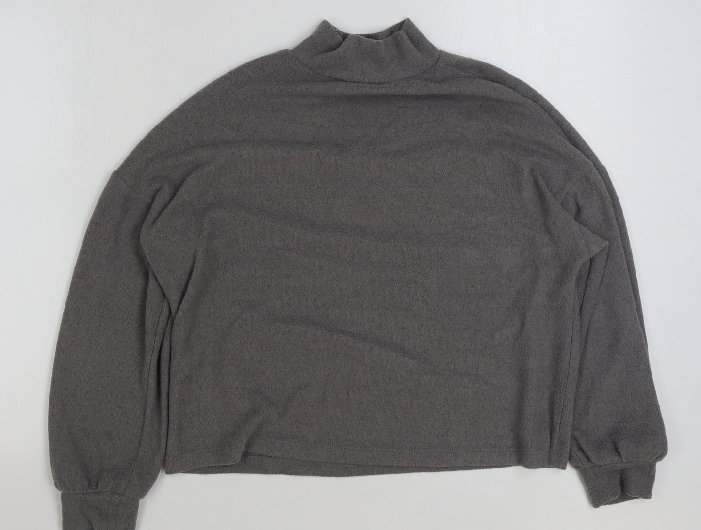 New Look Womens Grey Polyester Pullover Sweatshirt Size S Pullover