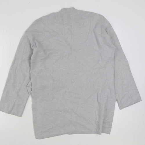 TU Womens Grey Round Neck Acrylic Pullover Jumper Size 14