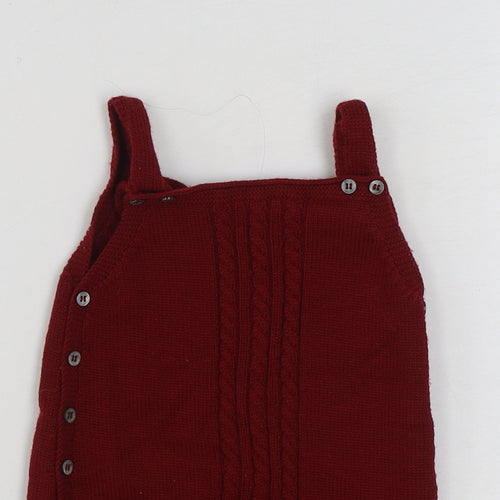 Wedoble Baby Red Acrylic Bodysuit Outfit/Set Size 24 Months Button