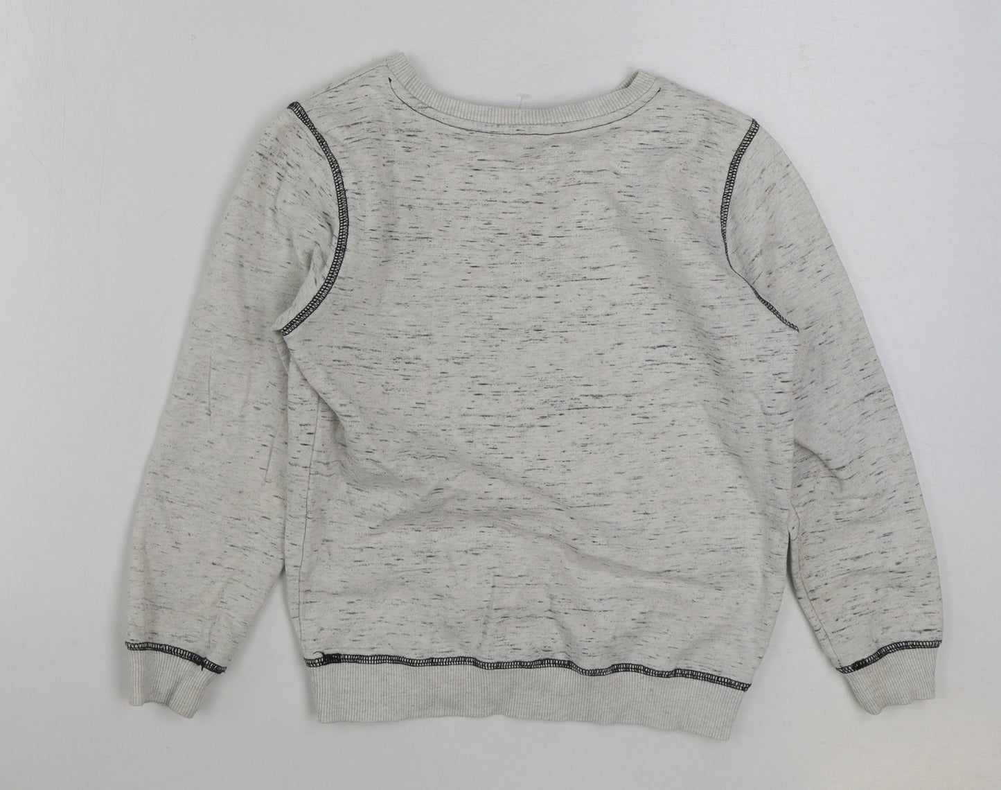 George Boys Grey Cotton Pullover Sweatshirt Size 8-9 Years Pullover - Skull