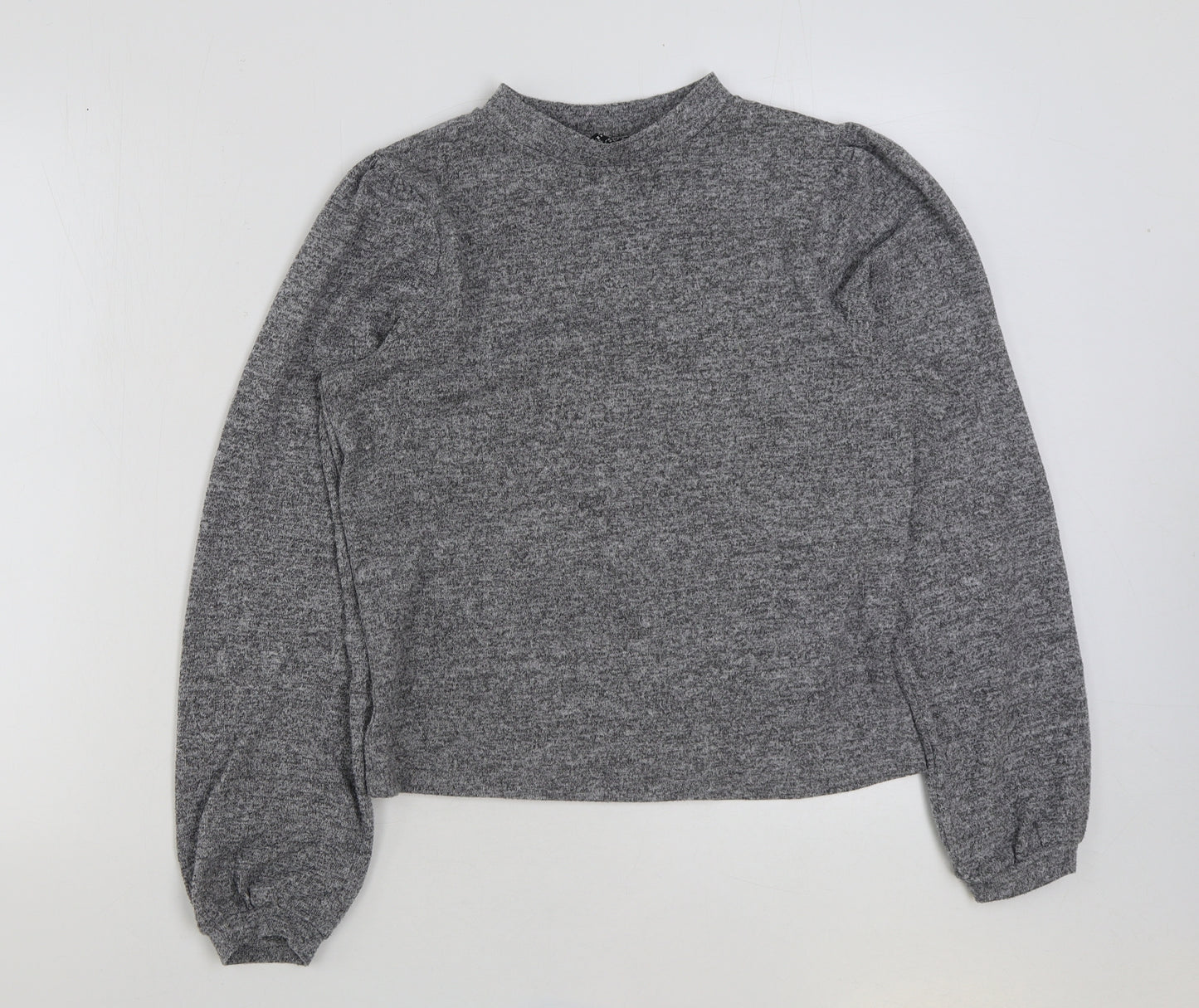 New Look Womens Grey Polyester Pullover Sweatshirt Size M Pullover