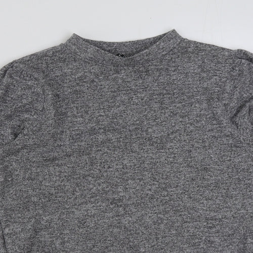 New Look Womens Grey Polyester Pullover Sweatshirt Size M Pullover