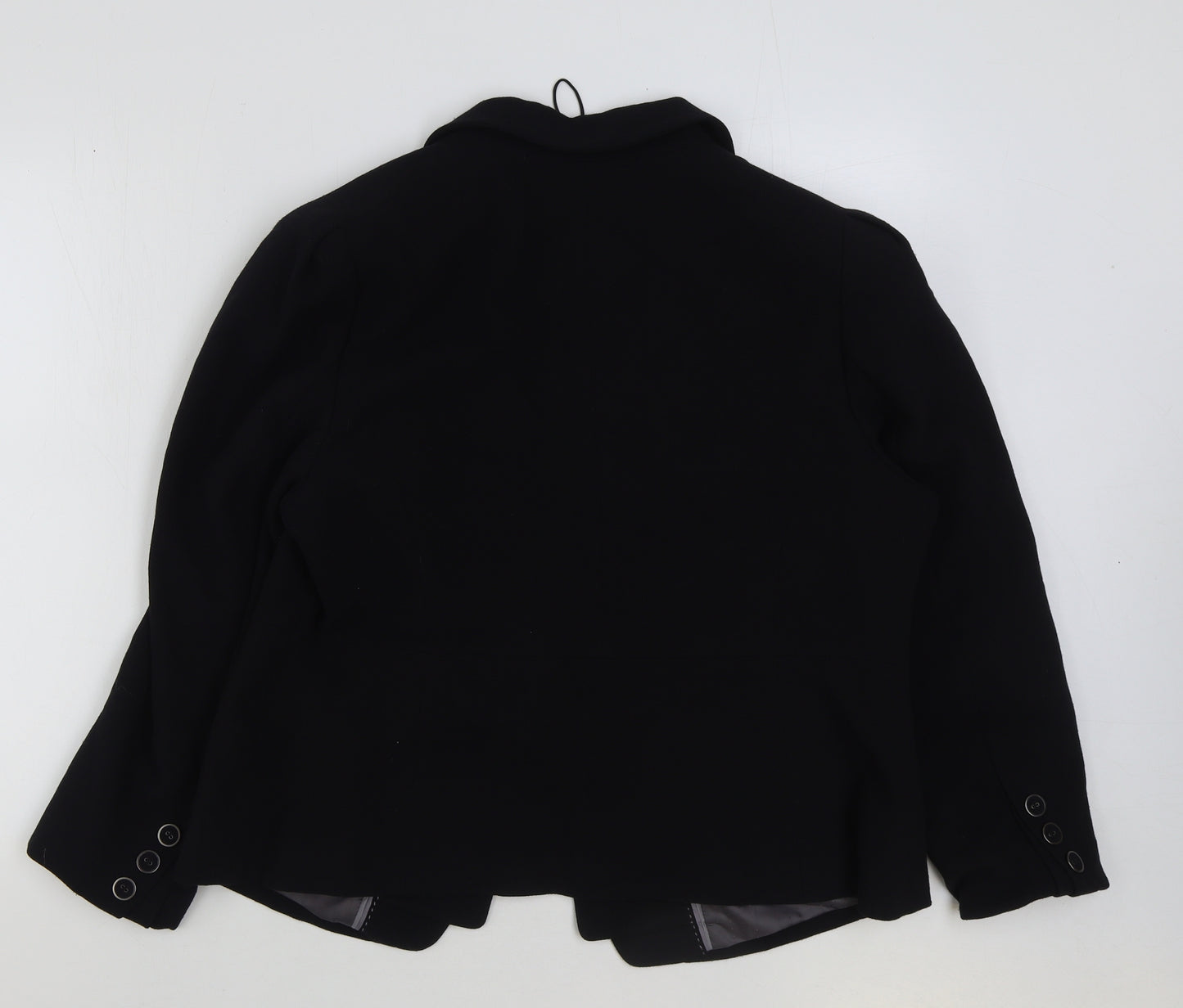 Marks and Spencer Womens Black Polyester Jacket Blazer Size 20