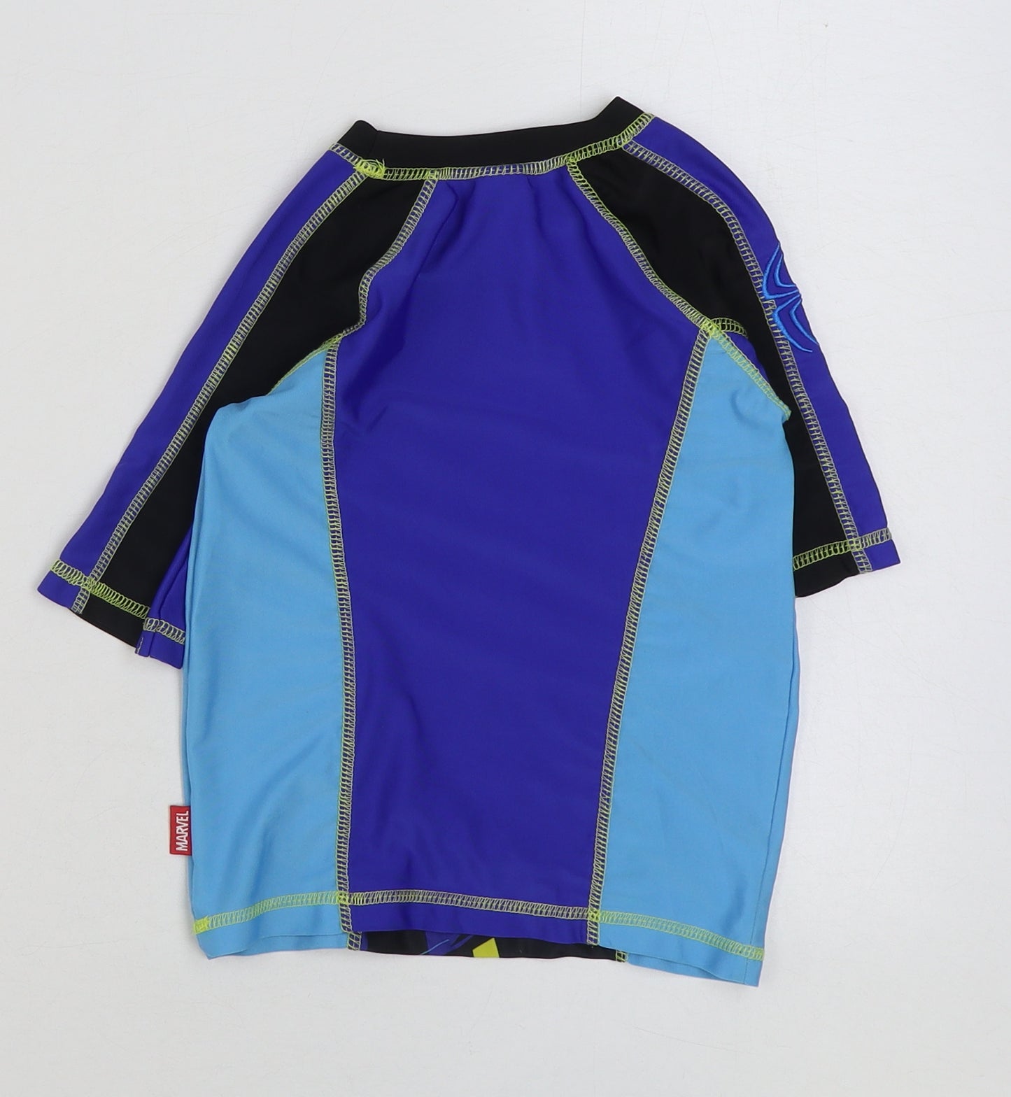 Marvel Boys Multicoloured Polyester Basic T-Shirt Size 5-6 Years Round Neck Pullover - Spider-Man swim tshirt