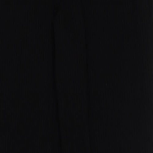 VERO MODA Womens Black Polyester Trousers Size M L33 in Regular