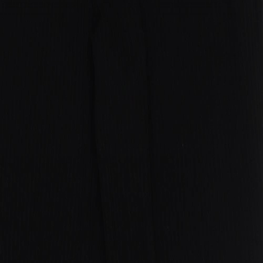 VERO MODA Womens Black Polyester Trousers Size M L33 in Regular