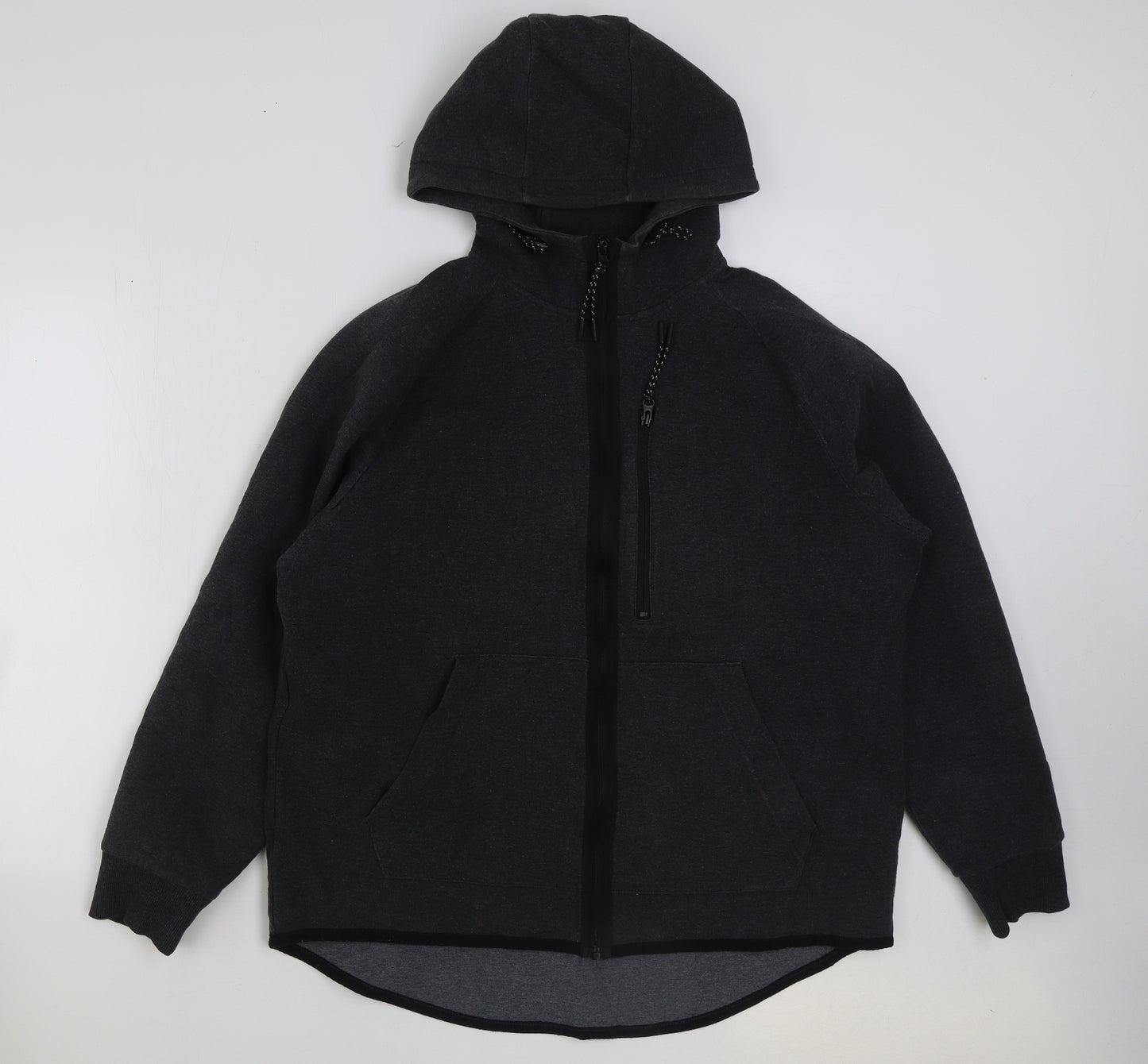 TU Mens Grey Cotton Full Zip Hoodie Size XL