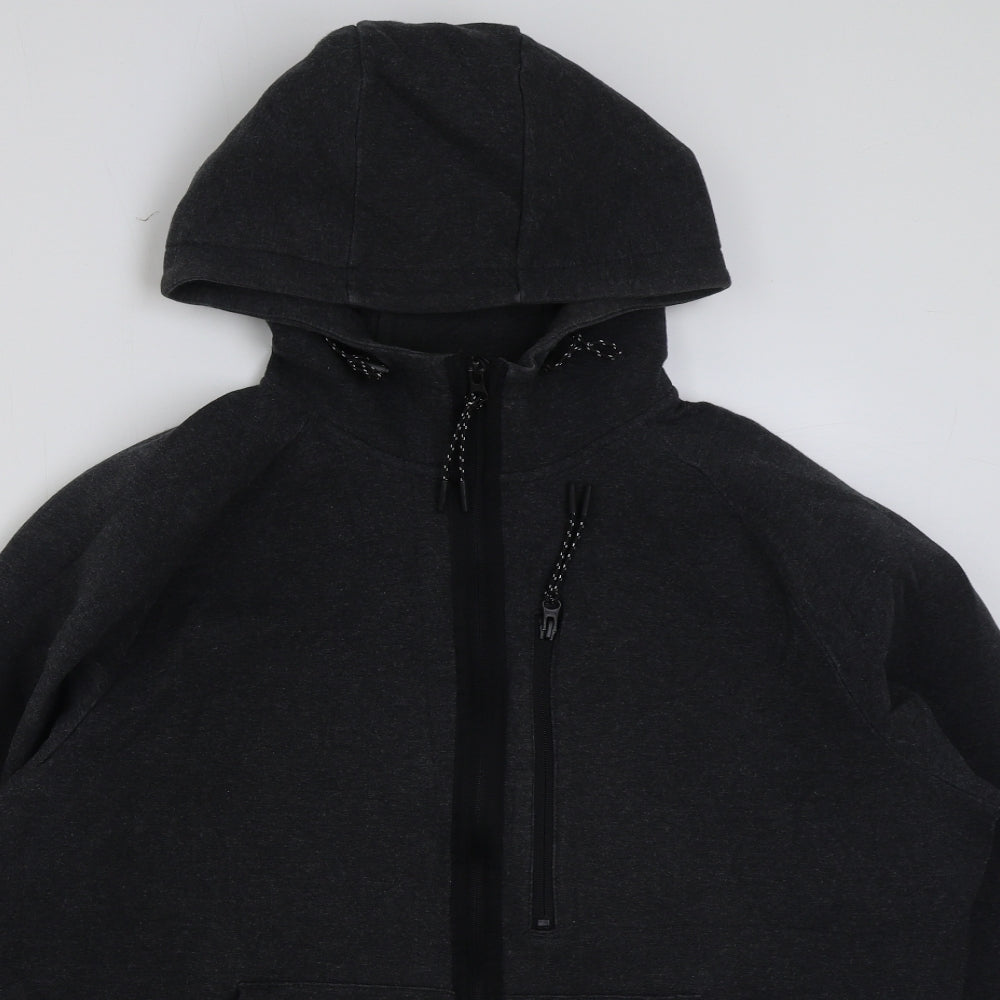 TU Mens Grey Cotton Full Zip Hoodie Size XL