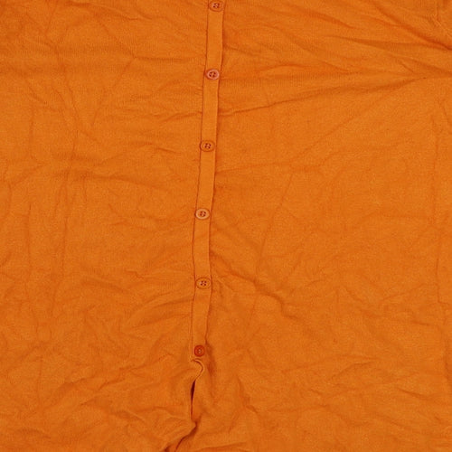 e-woman Womens Orange Viscose Basic T-Shirt Size S Round Neck