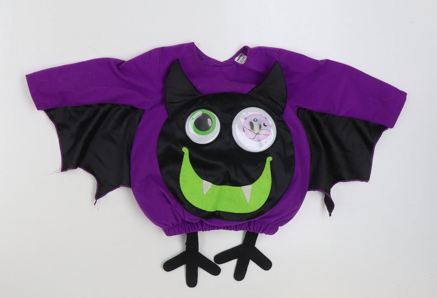 Halloween Baby Black Polyester Bodysuit Outfit/Set Size 12-18 Months Snap - Spider Fancy Dress